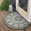 Tapete de Piso de Azulejo Floral Retrô Estilo Americano Transfronteiriço para Entrada, Resistente a Manchas e Fácil de Manter, Tapete de Entrada de Veludo Cristal Doméstico