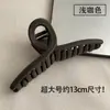 Elegante pinza de garra de acrílico marrón de tamaño grande para mujer, adecuada para cabello grueso, pinza de tiburón versátil