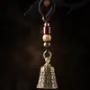 Latón puro sutra del corazón accesorios de campana llavero para coche colgante cordón tejido a mano antiguo colgante pequeño venta al por mayor