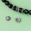 Cuentas espaciadoras de toro de plata esterlina 925 de 12 mm, accesorios de plata tailandesa, hechas a mano, para pulseras tejidas con cuentas DIY