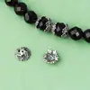12mm Prata de Lei 925 Prata Tailandesa Suporte de Flor Contas Espaçadoras Acessórios Pulseira de Miçangas Trançada DIY Feita à Mão Material Espaçador