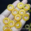Amarelo Gelo Transparente 20mm Fivela da Paz Fivela Princesa Peças para Brincos Atacado DIY Pingentes de Joias de Jade Acessórios para Penteado Jade