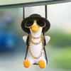 Suprimentos Automotivos Transfronteiriços Pato Balançando no Carro Mochila Pato de Guitarra Pingente de Espelho Retrovisor Pingente de Interior de Carro