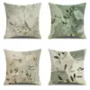 Cojín Decorativo Versátil con Estampado Floral para Primavera y Verano, Cojín para Sofá de Decoración para el Hogar Nórdico, Cojín de Asiento Transpirable y Cómodo de Lino