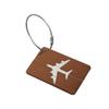 Etiqueta de equipaje de aleación de aluminio para aviones de viaje al extranjero, etiqueta de equipaje, tarjeta de embarque, tarjeta de facturación de metal