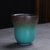 Taza de té de cerámica de gres, taza individual, taza grande de té de cerámica vintage de estilo japonés, taza de café con esmalte dorado, taza de agua
