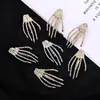 Pinza para el Cabello de Calavera con Garra Fantasma y Pedrería Moda Pinza de Garra para el Cabello Pinza para Flequillo Pinza de Hueso de Mano Accesorios al por Mayor