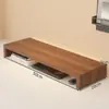 Soporte para computadora ajustable en altura, elevador de monitor para oficina, estante de madera para escritorio, base elevada para computadora de escritorio