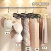 Percha para Ropa Interior para Colgar y Secar Ropa, Percha Multifuncional con Ganchos Giratorios para Bufandas y Cinturones de Cuero