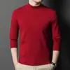 Suéter de Otoño 2024 Nuevo de Cuello Alto Casual Color Sólido Ropa Exterior Suéter Fino de Imitación Tencel Camisa Base de Punto