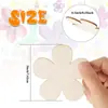 Nueva Forma Decorativa de Flor de Madera en Blanco para Graffiti Piezas de Madera Posavasos Placa Base de Pintura de Flor de Ciruelo de Madera DIY