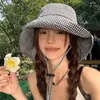 Sombrero de Pescador Amarillo Floral Dulce para Mujer, Sombrero Delgado Transpirable de Protección Solar para Exteriores de Verano con Ala Ancha