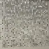 Fios de lantejoulas decorativos losango prateado laser lantejoulas redondas quadrado retângulo espelho de casamento trigo prateado outros