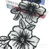 Nova renda solúvel em água tridimensional flor de renda de fio de vidro acessórios de casamento cocar joias 18CM de largura