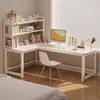 Escritorio de Esquina para Computadora con Tablero Perforado, Escritorio para Oficina en Casa con Estantería, Mesa de Estudio Integrada para Dormitorio, Escritorio de Oficina de Esquina en Forma de L