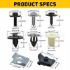 Transfronterizo 50 Piezas Coche Universal Cubierta de Motor Puerta Guardabarros Parachoques Panel Sujetador Tornillo Remache