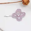 Pasador de Pelo en Forma de Cruz Estilo Coreano con Pedrería Completa, Pinza para el Cabello de Moda para Mujer, Accesorio para el Cabello Simple y Elegante para Raíz y Flequillo