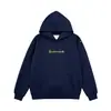 Sudadera con capucha bordada estilo retro americano, una prenda holgada y versátil para otoño/invierno para parejas, con un diseño moderno y sofisticado