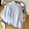Camisa de Moda Ins Estilo Coreano Tendencia Nueva Moda Francesa Retro Manga con Volantes de Capas