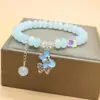 Ins Pulsera de Cristal Tide Sentido del Diseño Nicho Joker Temperamento Pulsera para Mujer Rojo de Internet Pulsera de Mariposa Joyería al por Mayor