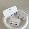 Pendientes de botón de ópalo con lazo encantador para mujer, personalidad nicho de Corea del Sur, simples, temperamento combinable, pendientes
