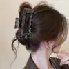 Grampo de Cabelo Floral Geométrico de Tecido Igual ao da Zhao Lusi, Presilha de Tubarão de Alta Qualidade e Requintada, Acessórios de Cabelo Modernos e Versáteis para Mulheres