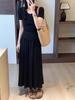 Conjunto Petite de Cuello Redondo y Manga Corta para Mujer 2025 Diseño de Verano Estilo Coreano Top Nicho y Falda Conjunto de Dos Piezas a la Moda