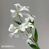 Flores Artificiais: Orquídea Chama de 7 Cabeças, Material Floral de Alta Qualidade para Arranjos de Casamento, Série de Cores Jardim de Monet, Flores de Seda, Lírio da Chuva, Flores Artificiais