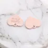 Aleación letras inglesas coloridas pintura corazón de durazno aleación corazón de durazno amor aretes aretes colgante accesorios de joyería DIY