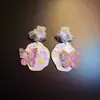 Blooming Olives Sueños Bohemios Mariposa Morada Pendientes Pendientes Joyería