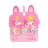 Cuerda para el pelo de unicornio de dibujos animados para niños, 5 piezas, diadema linda para niña, goma para coleta de pelo, cuerda para el pelo