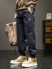 Pantalones casuales tipo jogger de peso pesado para hombre, nuevo estilo de otoño, pantalones cargo elásticos de marca moderna holgados, para hombre otoño e invierno con forro polar y engrosados