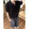 Camisa Polo de Lujo Nueva de Fábrica de Manga Corta para Hombre, Nueva Camiseta Retro Estilo Old Money de Verano, Top de Punto Holgado en Hombro Regular Tendencia