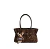 Bolso Tote de Estampado de Leopardo para Viajes de Negocios para Mujer 2026 Otoño/Invierno Nuevo Elegante de Moda Bolso de Hombro Único Gran Capacidad Bolso de Mano para el Trabajo