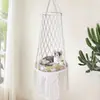Estilo Bohemio Hamaca para Gatos Tejida a Mano Red para Mascotas Bolsillo Colgante Cesta Colgante Columpio para Gatos Nido Colgante para Gatos Cama para Mascotas