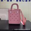 Enfoque transfronterizo en el mercado europeo super tienda eva bolso de hombro cruzado se puede equipar con correa de hombro del mismo color bolso tote de gelatina