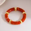 Pulseras Redondas de Acrílico Estampado Transfronterizas Europeas y Americanas, Pulseras de Moda, Sencillas, Personalizadas, Versátiles con un Diseño Único, Accesorios de Mano de Nicho