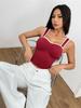 2026 Ropa Femenina Transfronteriza de Amazon Estilo Callejero Sexy Camisola Primavera y Verano Nuevo Ajuste Delgado Top con Bloques de Color