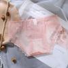 Estilo Francês~ Calcinhas de Renda, Femininas de Cintura Baixa para Mulheres, Malha de Seda Gelada Transparente Confortáveis com Forro de Algodão Puro