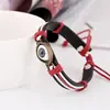 Acessórios Criativos Europeus e Americanos Mais Vendidos, Decorações de Olho em Liga, Pulseiras de Couro Retrô, Pulseiras Simples Trançadas Feitas à Mão