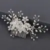 Acessórios Europeus e Americanos Transfronteiriços Estilo Simples Pérola Acessórios para Madrinhas Pente de Cabelo de Noiva Acessórios de Cabelo para Casamento Pente Pente de Cabelo de Casamento Feito à Mão