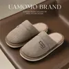 Pantuflas Baotou para mujer, nuevo estilo 2026, antideslizantes, silenciosas, para interior, uso en casa, pantuflas de algodón de otoño e invierno para pareja, para hombre