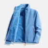 Uma Jaqueta de Fleece Similar para Mulheres, Top de Fleece, Cardigan Moletom Grosso de Fleece Coral Reversível para Outono e Inverno