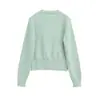 Para Aliexpress Popular Exportación Transfronteriza Estilo Europeo y Americano Ropa para Mujer Ropa de Trabajo Ins Cuello Redondo Borde de Hilo Chaqueta de Punto