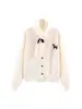 Comércio Exterior Transfronteiriço Moda Nova Outono e Inverno Cachecol Simples Versátil Jaqueta Cardigan de Tricô Solto