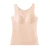 Colete Térmico Novo Estilo para Meninas em Desenvolvimento com Bolsos Sem Costura, Bojos Fixos no Sutiã, Adequado para Alunos do Ensino Fundamental II e Médio, Roupa Íntima Térmica Forrada com Fleece