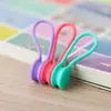 Organizador de cables de datos con succión magnética, artefacto de almacenamiento, atadura para cable de carga de teléfono móvil, enrollador multifuncional para auriculares, silicona