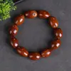 Pulsera de Cuentas de Bodhi Ratón Púrpura Dorado de la Suerte para Hombres, Cuentas Pulidas de Alta Gama, Pulsera de Cuentas Budistas Suave y Flexible para Envolver el Dedo para Mujeres