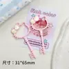 Colgante de llave de gato de aleación con spray de pintura de color para niña, colgante para collar, pulsera DIY y otros accesorios de joyería