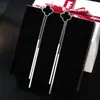 Pendientes Largos Sencillos de Plata de Ley Coreana con Borla Triangular, Elegantes, Combinan con Todo, para Eventos Sociales, Estilo Super Hada, Nuevos Pendientes 2019